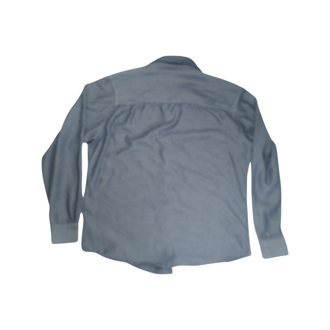 Marmot Hobson Midweight Flannel Blue Gray Mens Large Long Sleeve Button Up Shirt