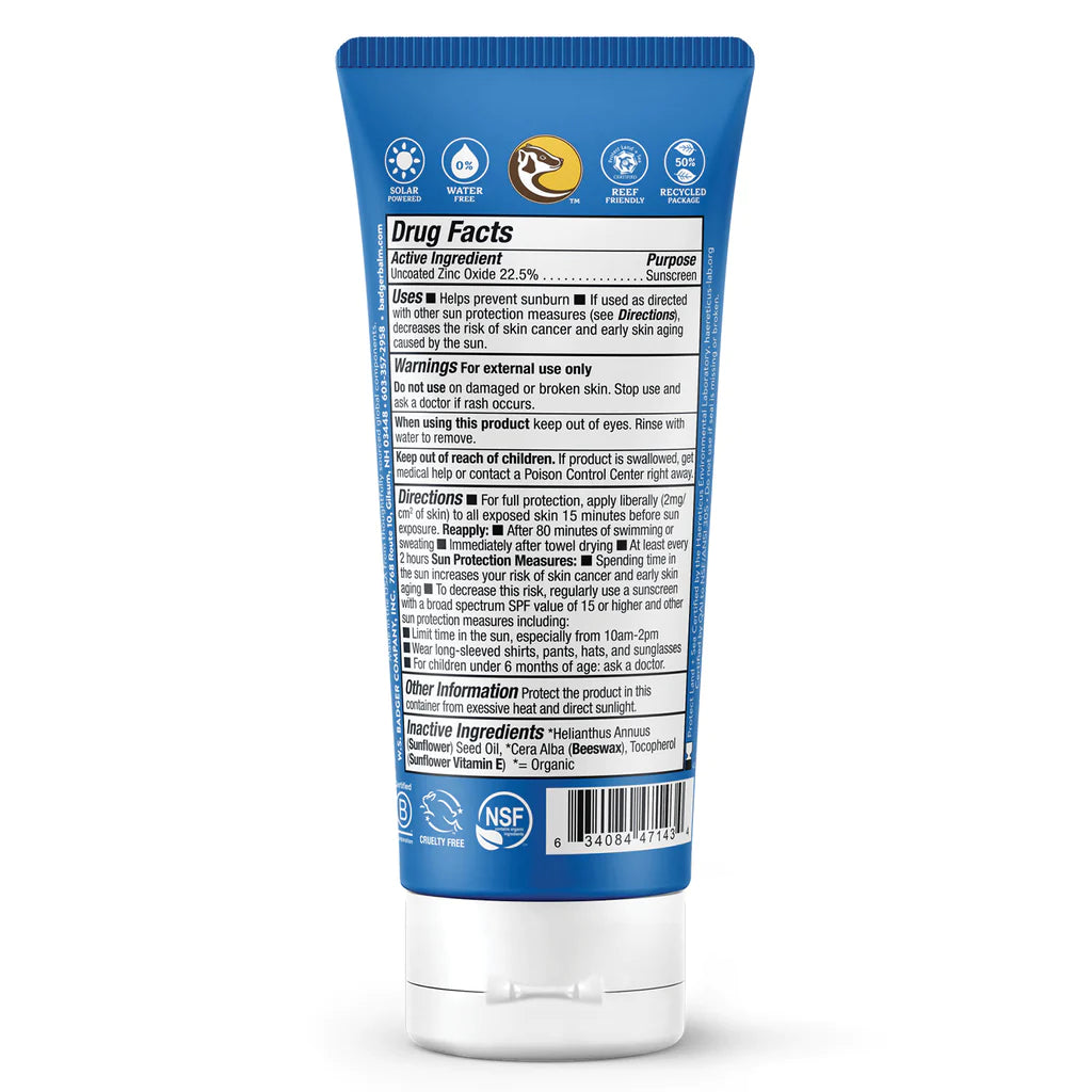 Badger SPF40 Zinc Sunscreen, 2.9oz