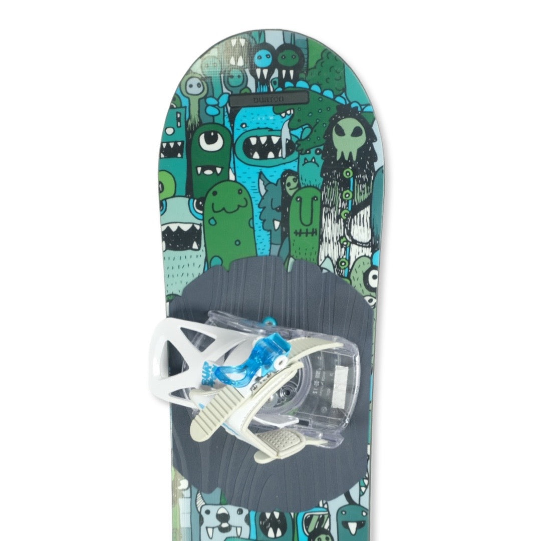 Burton 2020 Chopper 115cm Snowboard w/ Grom Bindings – Pando Refitters Burton 2020 Chopper 115cm Snowboard w/ Grom Bindings – Pando Refitters