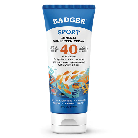 Badger SPF40 Zinc Sunscreen, 2.9oz