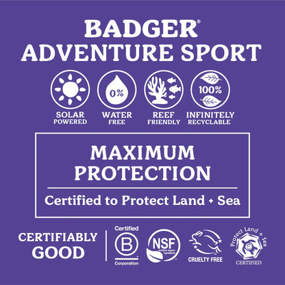Badger SPF 50 Adventure Sport Mineral Sunscreen